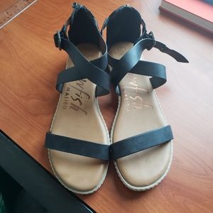 Black Blowfish strap sandals